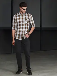 French Connection Slim Fit Opaque Checked Pure Cotton Casual Shirt