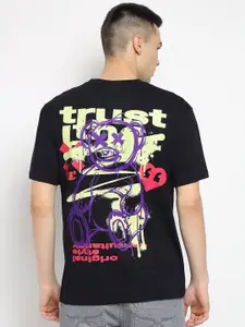 THREADCURRY Graphic Printed Cotton T-Shirt