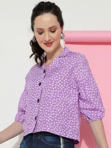 CLEMIRA Floral Print Shirt Style Top