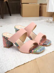 ELLE Embellished Block Heels Sandals