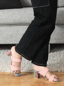 ELLE Embellished Block Heels Sandals