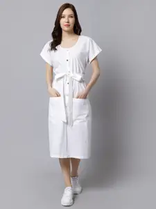 Just Wow Organic Cotton A-Line Midi Dress