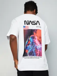 max NASA Printed Drop-Shoulder Pure Cotton T-shirt