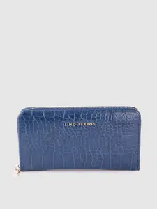 Lino Perros Women Croc Textured Zip Around Wallet