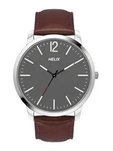Helix Men Dial & Leather Straps Analogue Watch