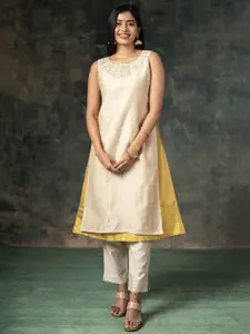Maybell Ethnic Motifs Embroidered A-line Kurta
