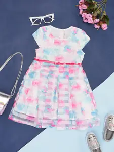 Pantaloons Junior Girls Floral Printed Fit & Flare Dress