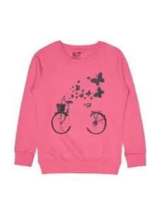 Bodycare Kids Girls Graphic Printed Pullover Sweatshirt
