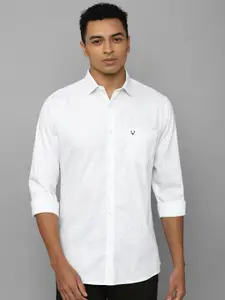 Allen Solly Micro Ditsy Printed Spread Collar Pure Cotton Slim Fit Casual Shirt