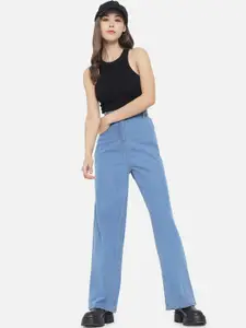 Chemistry Women Flared Clean Look High-Rise Cotton Jeans