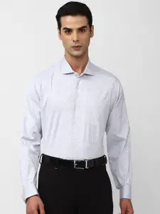 Van Heusen World Wear Floral Printed Spread Collar Pure Cotton Formal Shirt