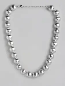 RICHEERA Brass Silver-Plated Necklace