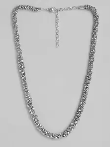 RICHEERA Brass Silver-Plated Necklace
