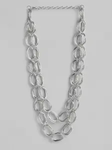 RICHEERA Brass Silver-Plated Necklace