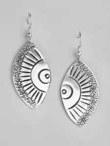 RICHEERA Silver-Plated Geometric Drop Earrings