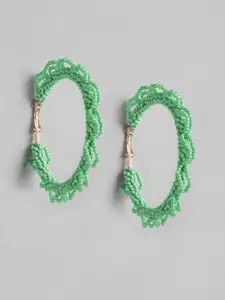 RICHEERA Artificial Beads Circular Hoop Earrings