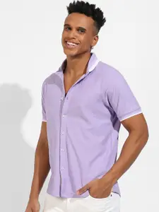 Campus Sutra Textured Classic Opaque Casual Shirt