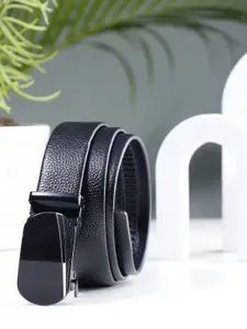 ZEVORA Men Textured Leather Formal Belt