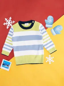 Pantaloons Baby Infants Boys Striped Cotton Pullover