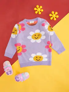 Pantaloons Baby Infants Girls Floral Printed Cotton Pullover