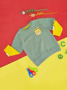 Pantaloons Baby Infant Boys Graphic Printed Cotton Sweatshirt