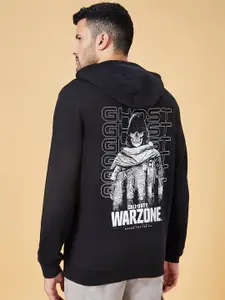 Urban Ranger by pantaloons Graphic Printed Hooded Cotton Pullover Sweatshirt