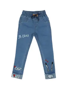 A-Okay Girls Jogger Fit Mid Rise Jeans