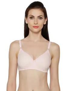 Inner Sense Pink Solid Non-Wired Lightly-Padded Sustainable T-shirt Bra