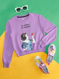 Pantaloons Junior Girls Disney Princess Printed Round Neck Cotton T-shirt