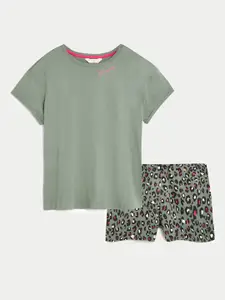 Marks & Spencer Printed T-Shirt and Shorts