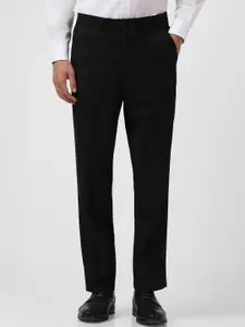 Van Heusen Men Plain Flat-Front Formal Trousers