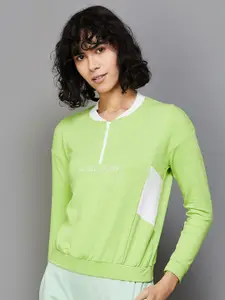 Kappa Colourblocked Mock Collar Pullover Sports Sweatshirt