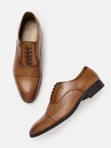 Van Heusen Men Leather Textured Formal Oxford Shoe