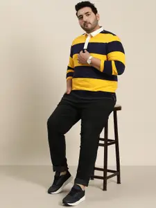 Sztori Men Plus Size Striped Sweatshirt