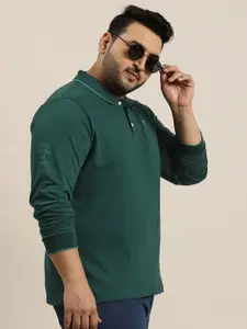 Sztori Men Plus Size Polo Collar Sweatshirt
