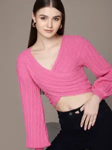 bebe Women Brighter Basics Cable Knit Pullover