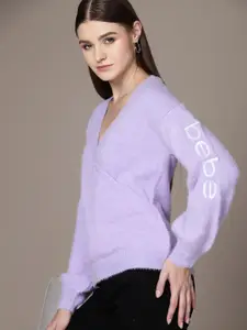 bebe Women Brighter Basics Pullover with Embroidered Detail