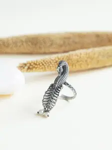 Infuzze Silver Plated Adjustable Finger Ring