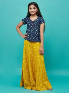 Aks Kids Girls Floral Printed Ready to Wear Lehenga Choli