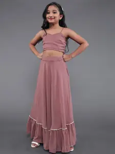 Aks Kids Girls Thread Work Ready to Wear Lehenga Choli With Jacket