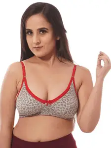 Lulala Abstract Printed Full Coverage Non Padded Bra All Day Comfort