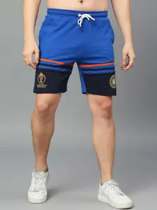 FanCode Men Colourblocked Mid-Rise Sports Shorts