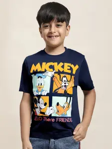 Kids Ville Boys Mickey & Friends Printed Pure Cotton Tshirts