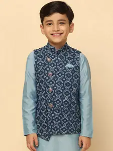 KISAH Boys Printed Nehru Jackets