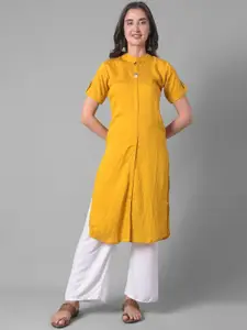 Dollar Missy Women Mandarin Collar Roll-Up Sleeves Pathani Kurta