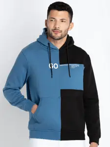 Status Quo Colourblocked Hooded Cotton Sweatshirt
