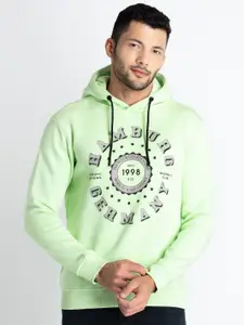 Status Quo Typography Printed Hooded Cotton Sweatshirt