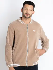 Status Quo Mandarin Collar Front-Open Sweatshirts