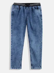 HERE&NOW Boys Tapered Fit Clean Look Stretchable Jeans