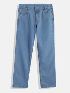 HERE&NOW Boys Straight Fit Clean Look Stretchable Jeans